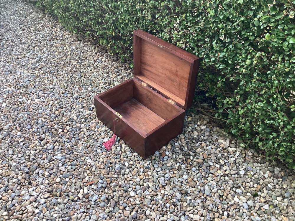 Antique mahogany deed box View VII