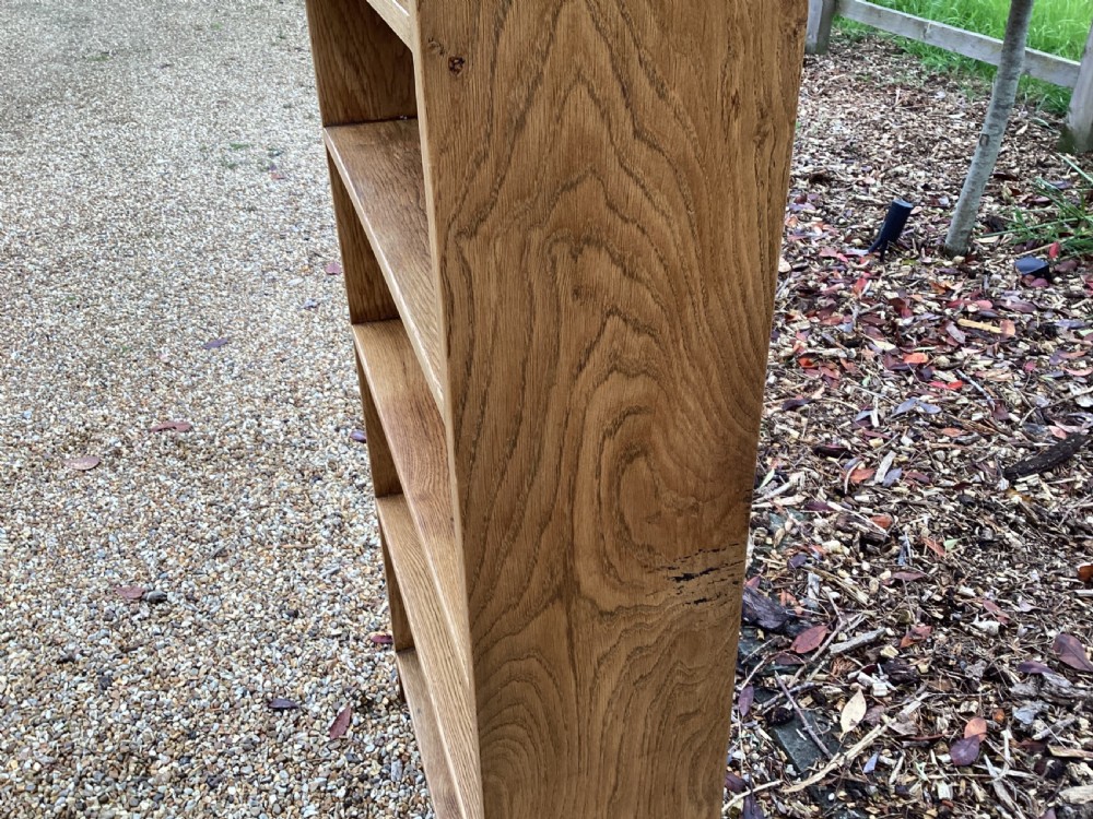 Edwardian oak bookcase View II