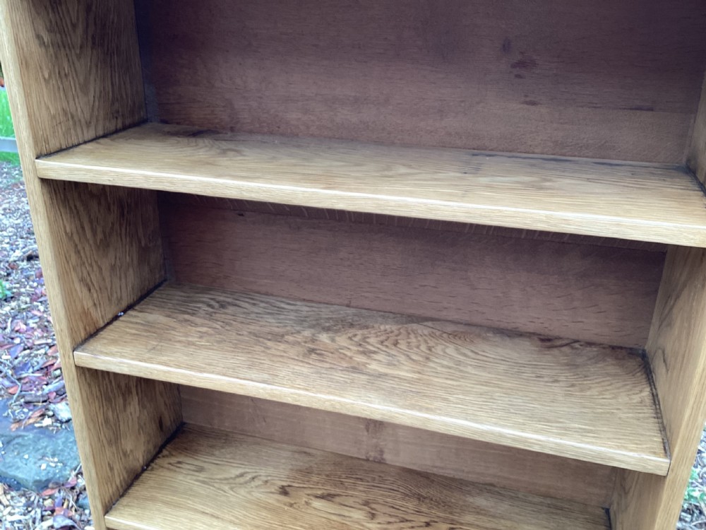 Edwardian oak bookcase View VII