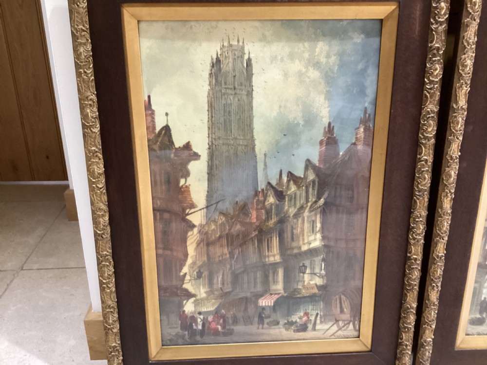 Antique Paul Braddon pair of water colours View II