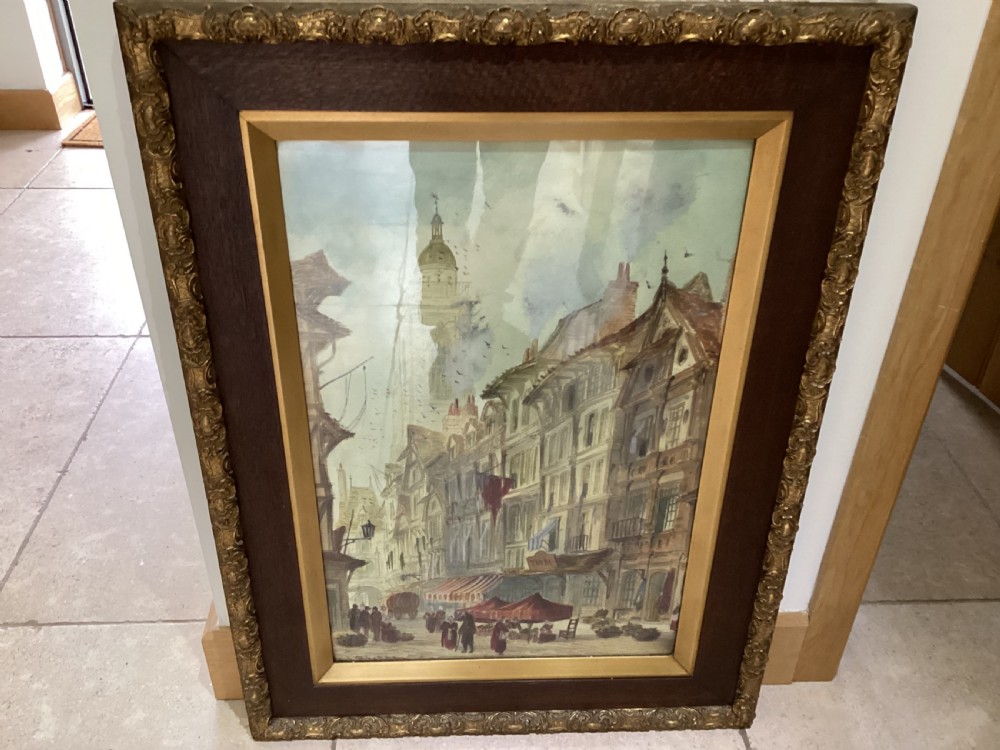 Antique Paul Braddon pair of water colours View III
