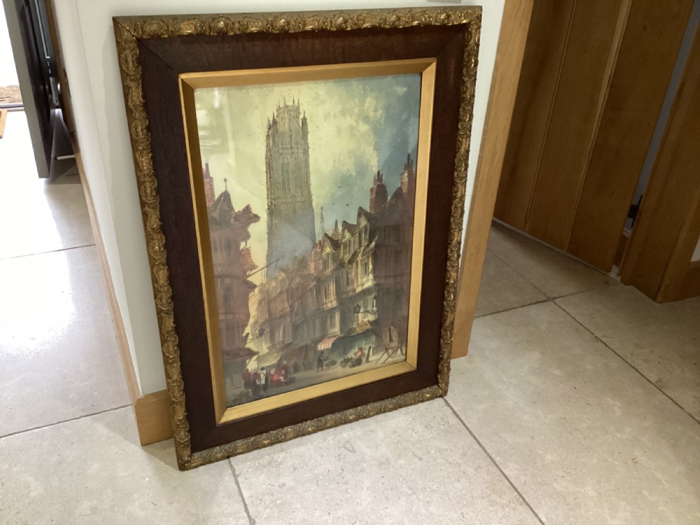 Antique Paul Braddon pair of water colours View VII