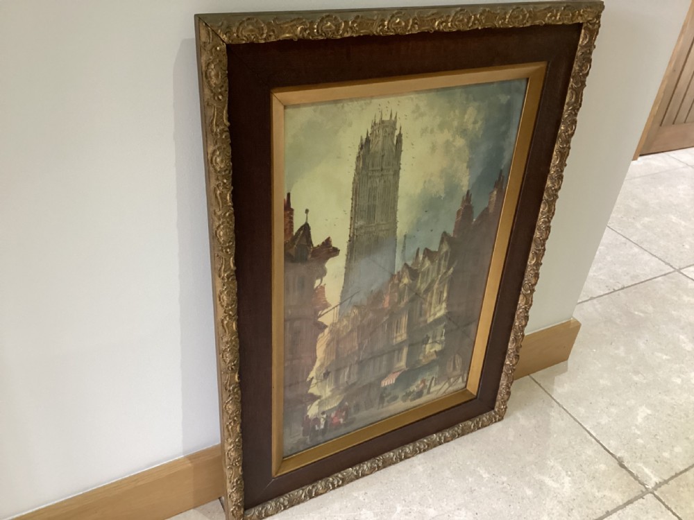 Antique Paul Braddon pair of water colours View X