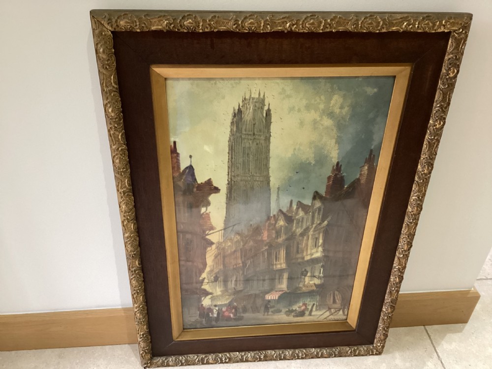 Antique Paul Braddon pair of water colours View XI