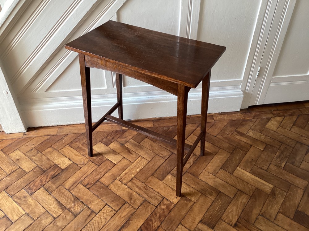 Antique Liberty style oak side table View II