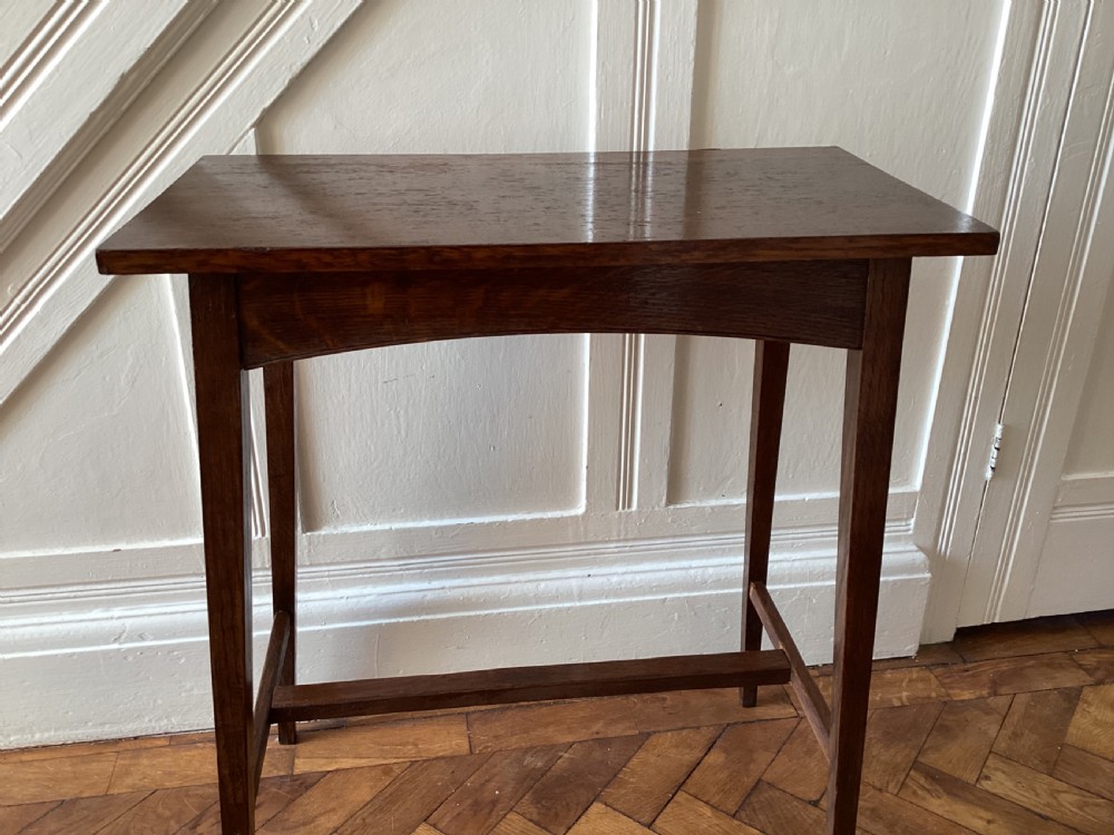 Antique Liberty style oak side table View V