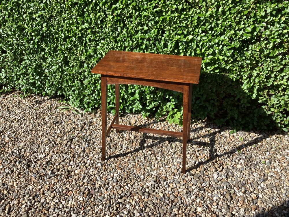 Antique Liberty style oak side table View VII