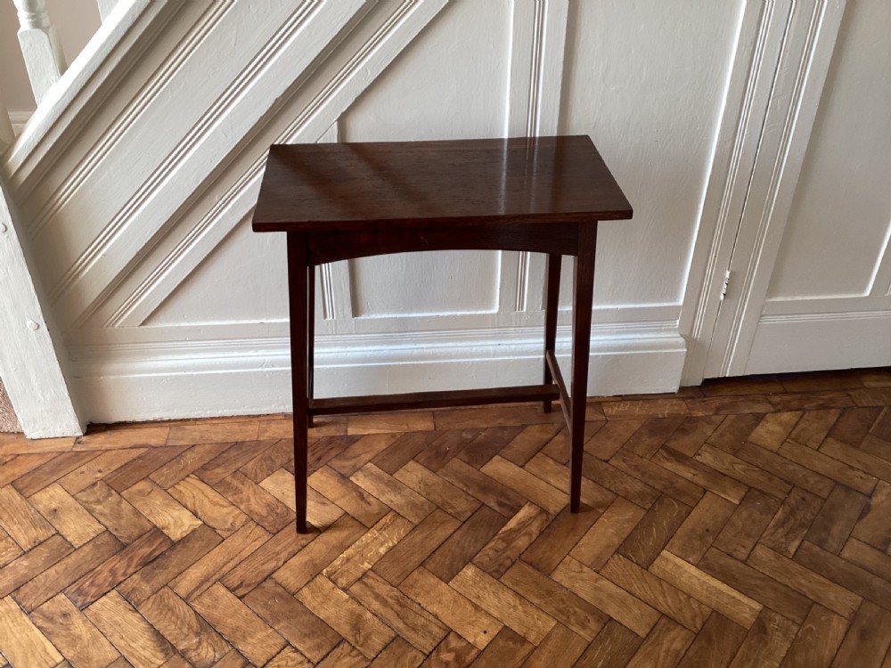 Antique Liberty style oak side table View IX