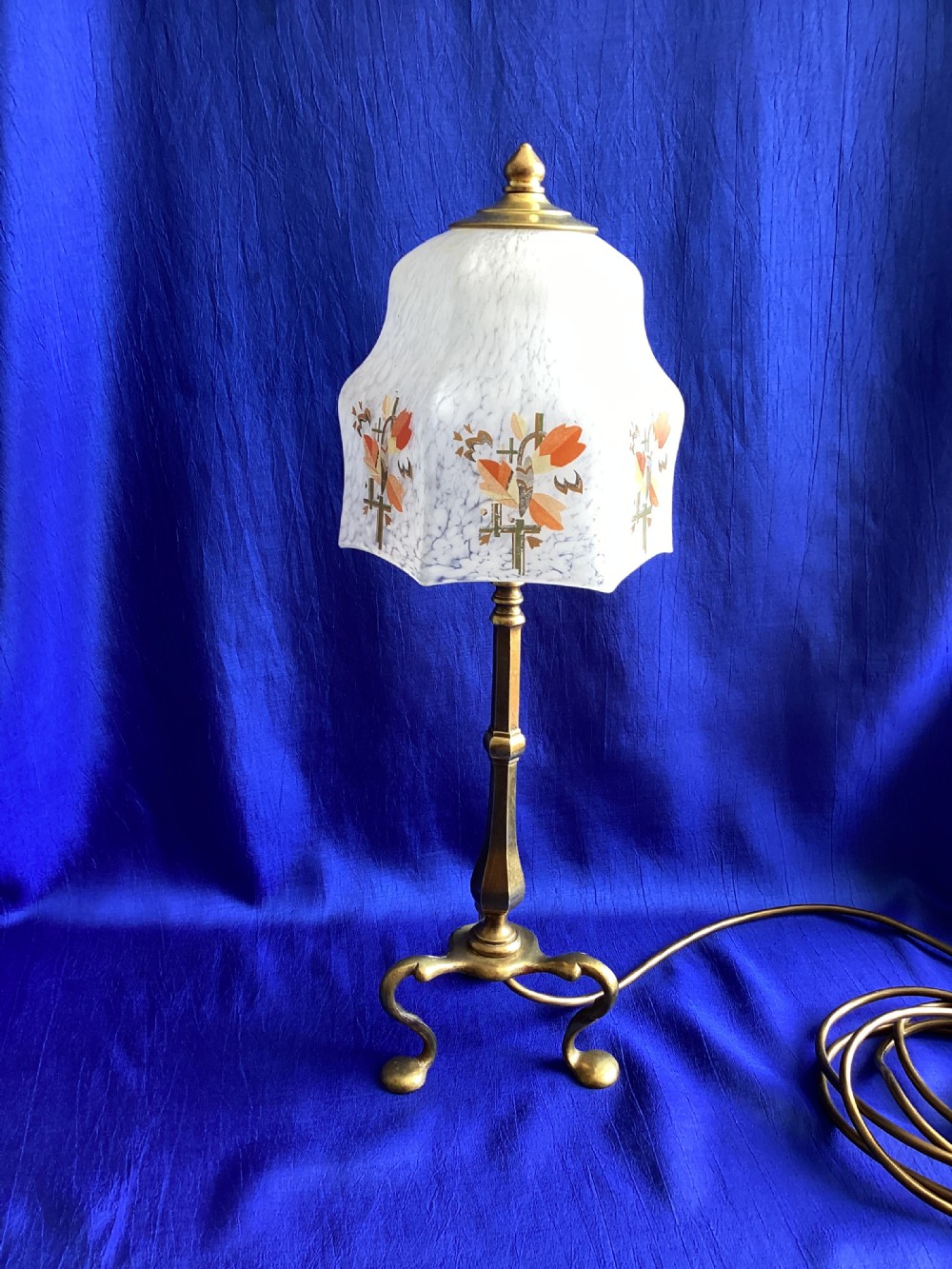 Edwardian brass Pulman carriage lamp