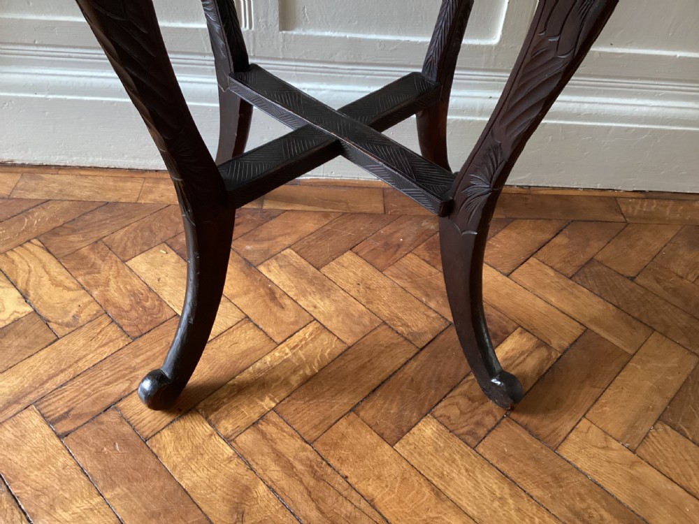 A Liberty and Co Japanese carved side table  View V