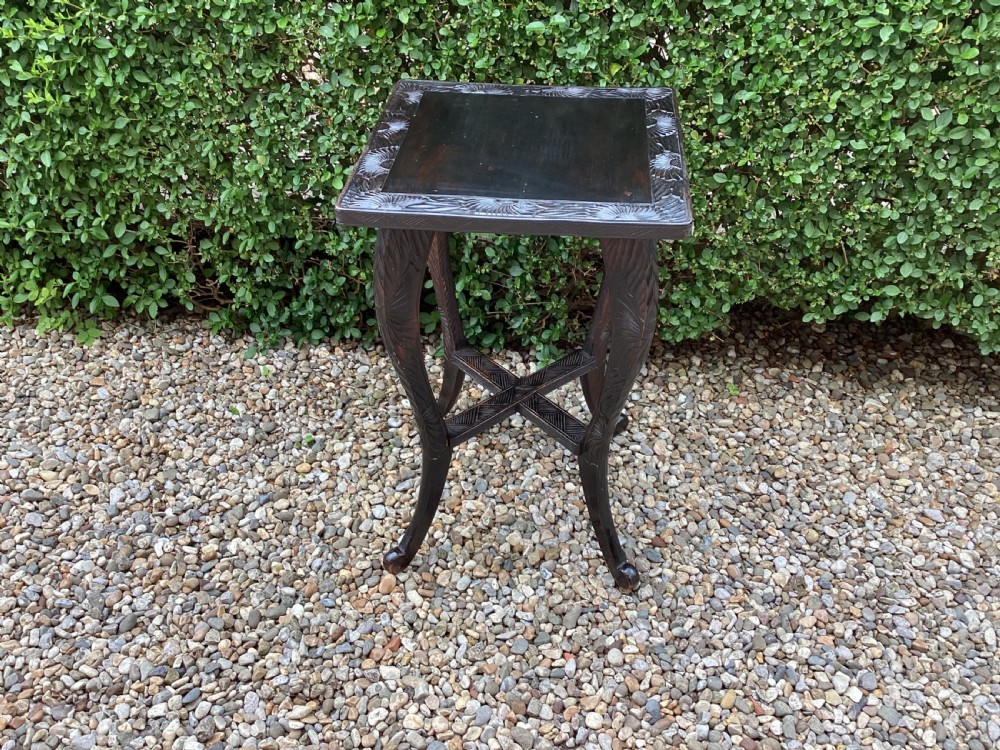 A Liberty and Co Japanese carved side table  View X