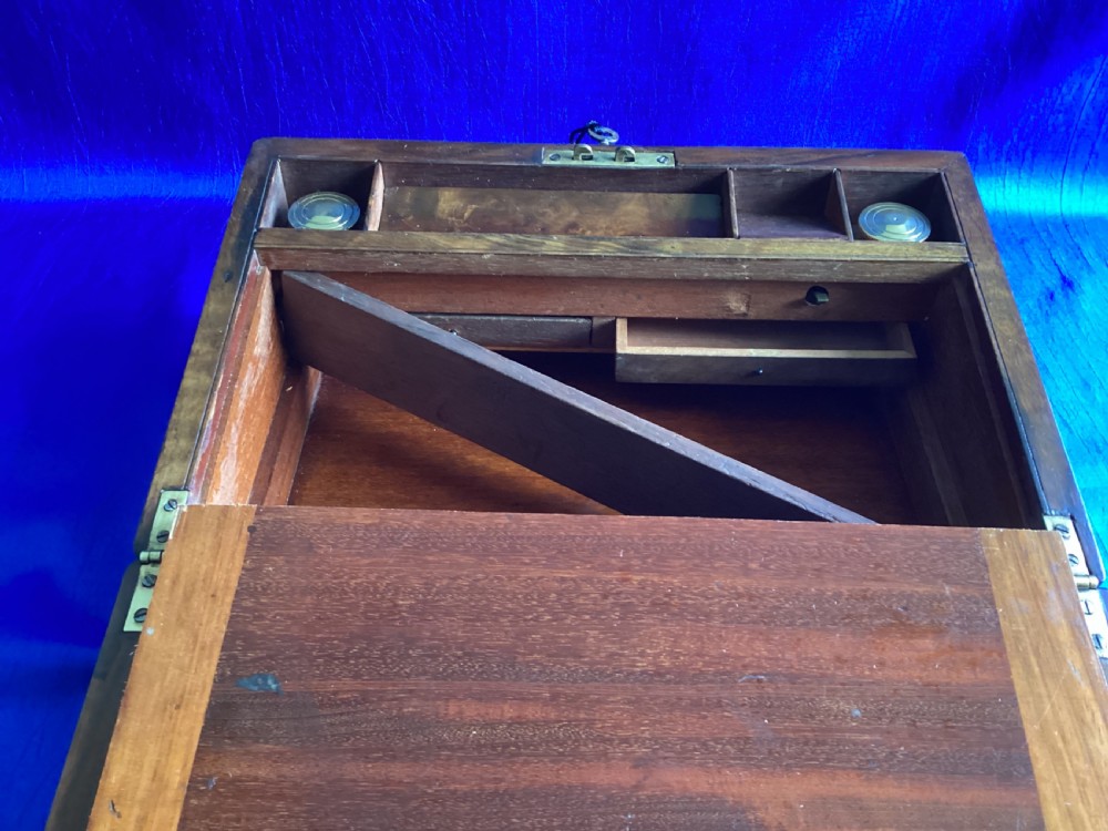 Victorian walnut brass bound writing slope
 View IV