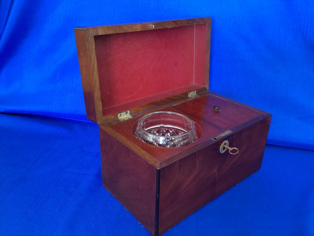 Georgian mahogany tea caddy View IV
