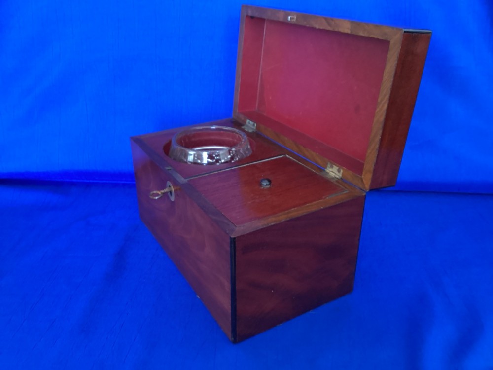 Georgian mahogany tea caddy View V