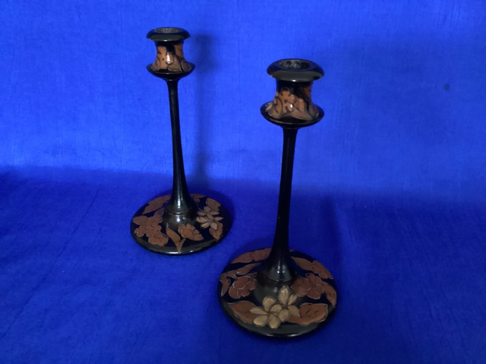 A pair of Art Nouveau carved candlesticks  View IV