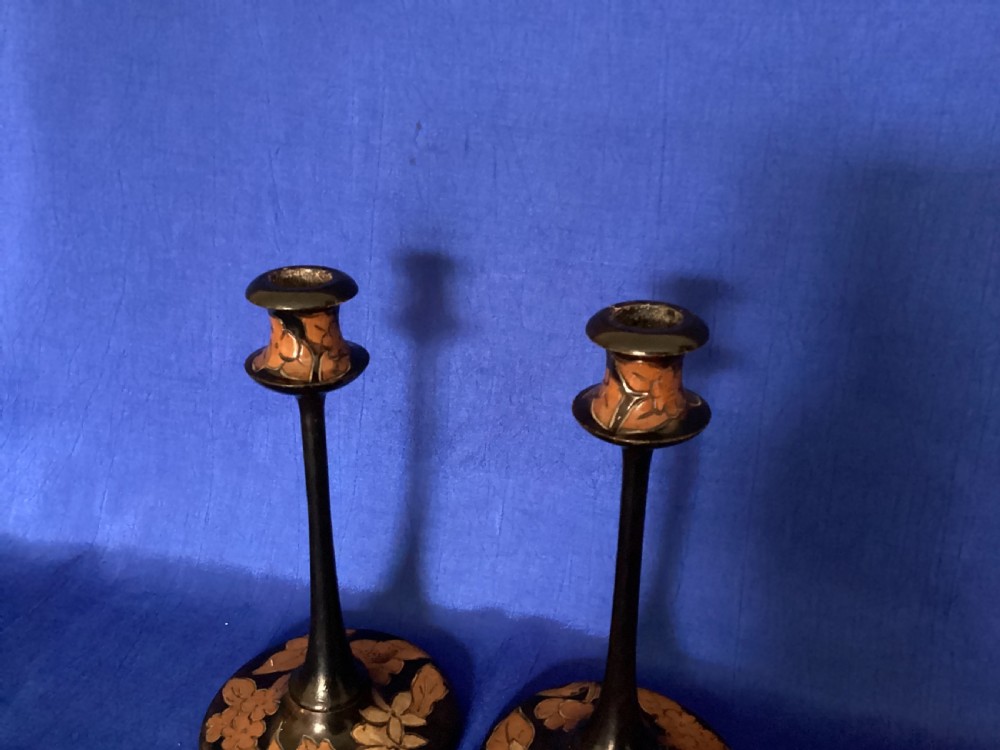A pair of Art Nouveau carved candlesticks  View VI