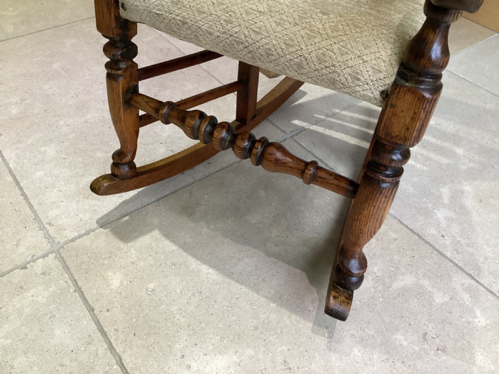 Victorian ladder back country oak rocking chair View V