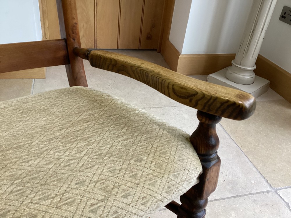 Victorian ladder back country oak rocking chair View VI