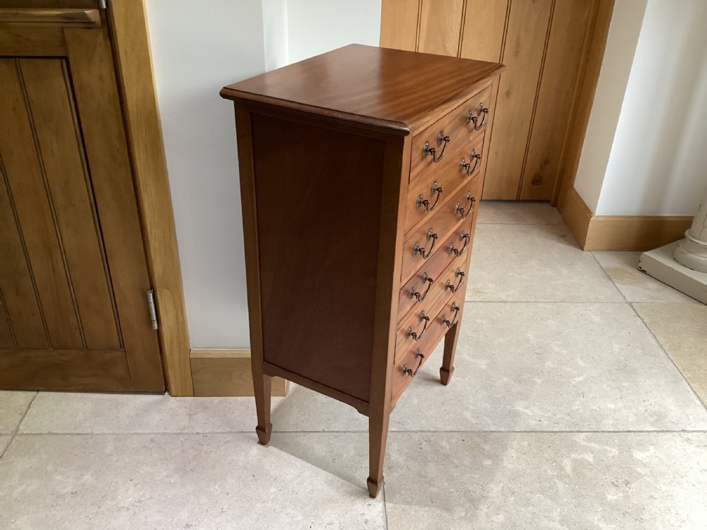 Edwardian mahogany music cabinet View III