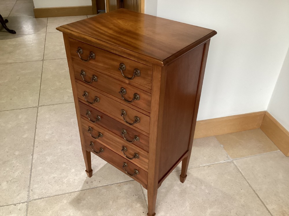 Edwardian mahogany music cabinet View IV