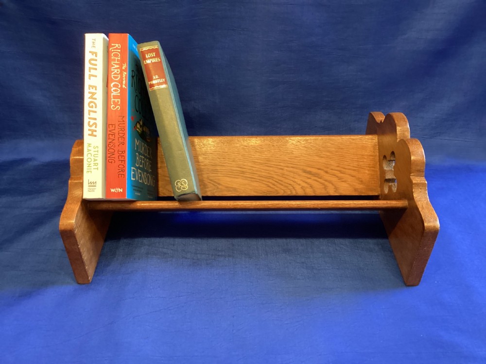 Antique Arts and Crafts oak book trough View III