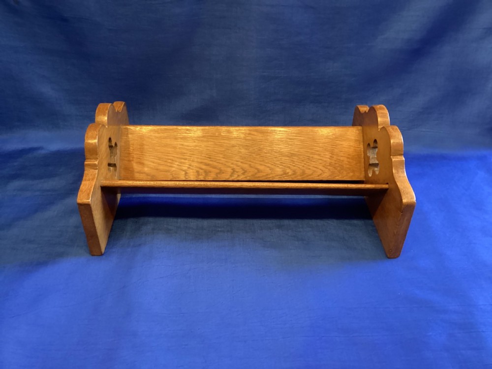 Antique Arts and Crafts oak book trough View IV