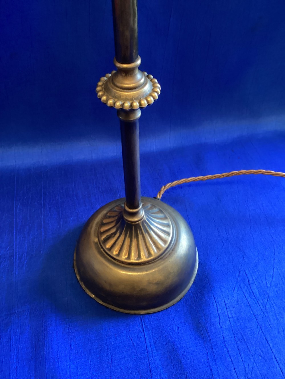 Edwardian brass table lamp  View VI