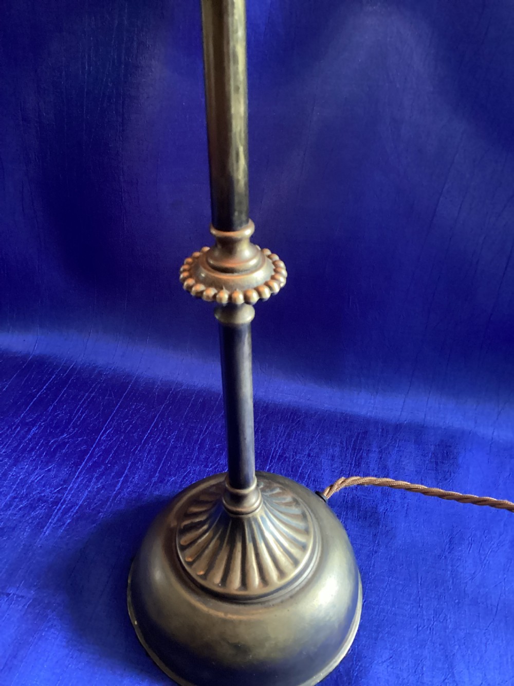 Edwardian brass table lamp  View VII