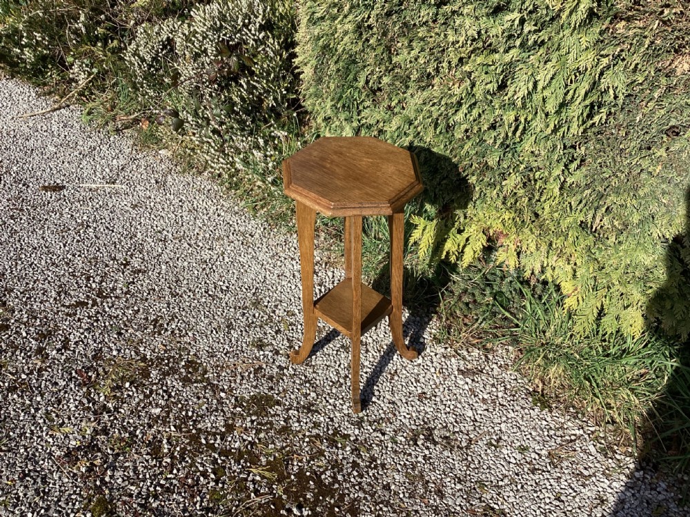 Antique Liberty Arts and Crafts oak wine side table
