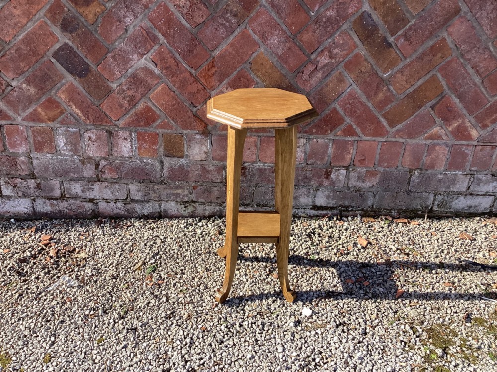 Antique Liberty Arts and Crafts oak wine side table
 View VI