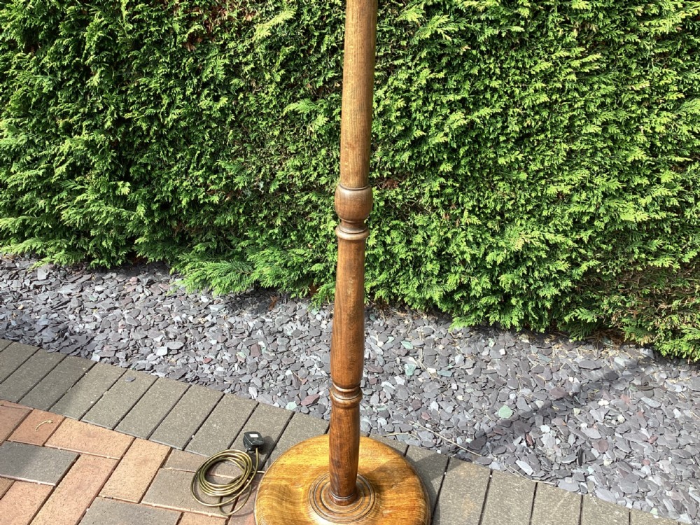 Antique oak standard lamp View II