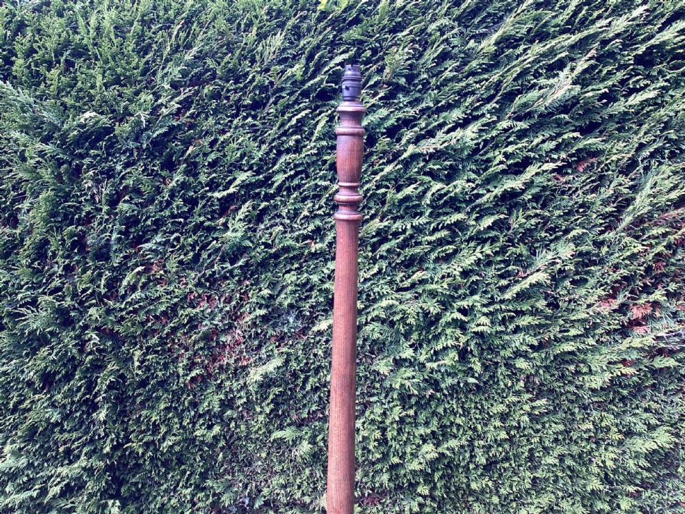 Antique oak standard lamp View III