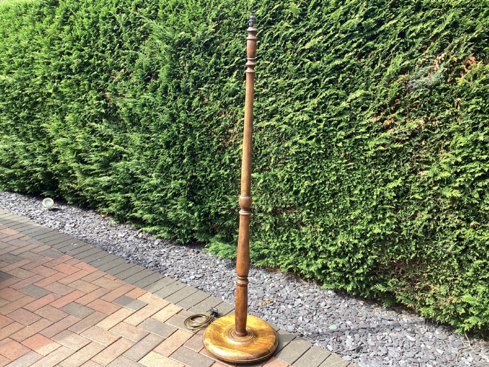 Antique oak standard lamp View IV