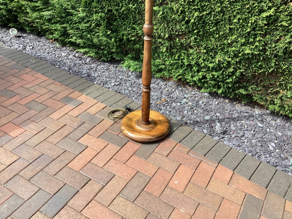 Antique oak standard lamp View V