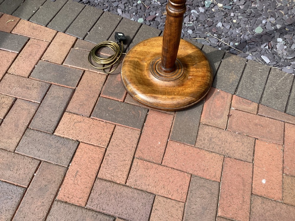 Antique oak standard lamp View VI