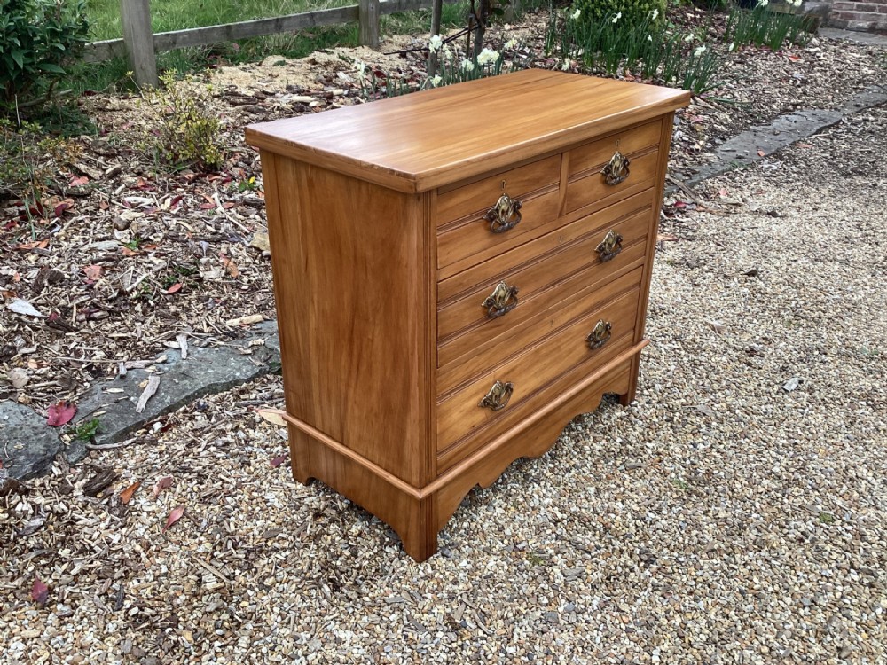 Antique Art Nouveau satinwood chest of drawers View II