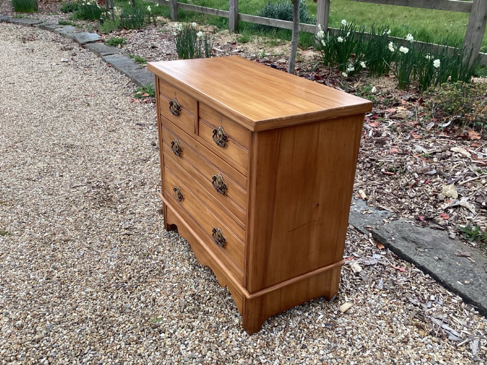 Antique Art Nouveau satinwood chest of drawers View III