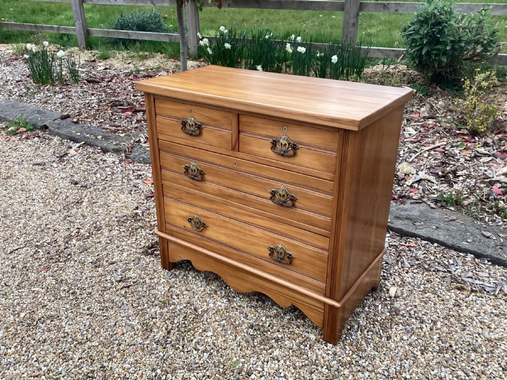 Antique Art Nouveau satinwood chest of drawers View VII