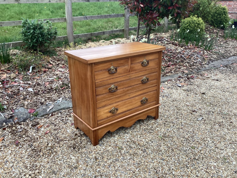 Antique Art Nouveau satinwood chest of drawers View VIII