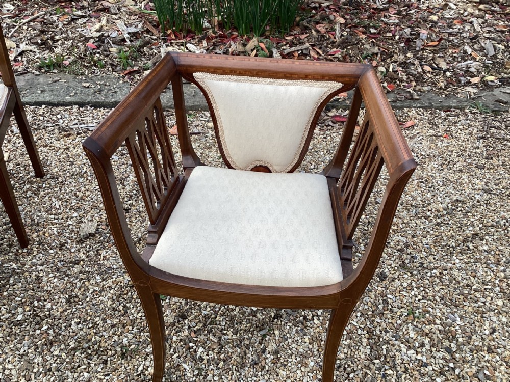 Edwardian mahogany parlour suite View III
