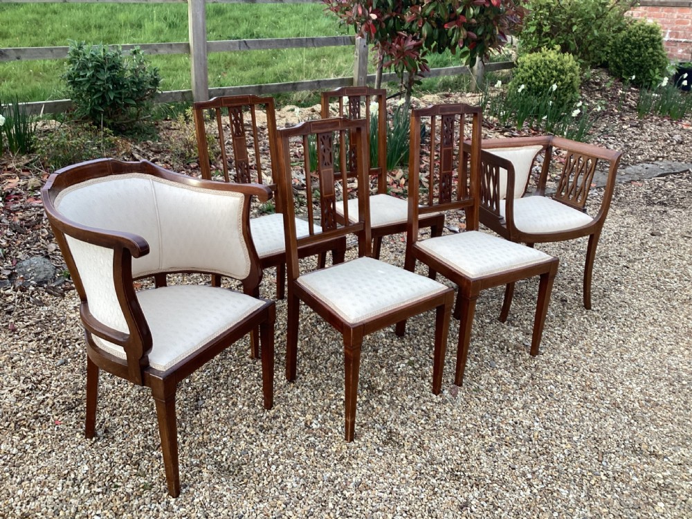 Edwardian mahogany parlour suite View XIII
