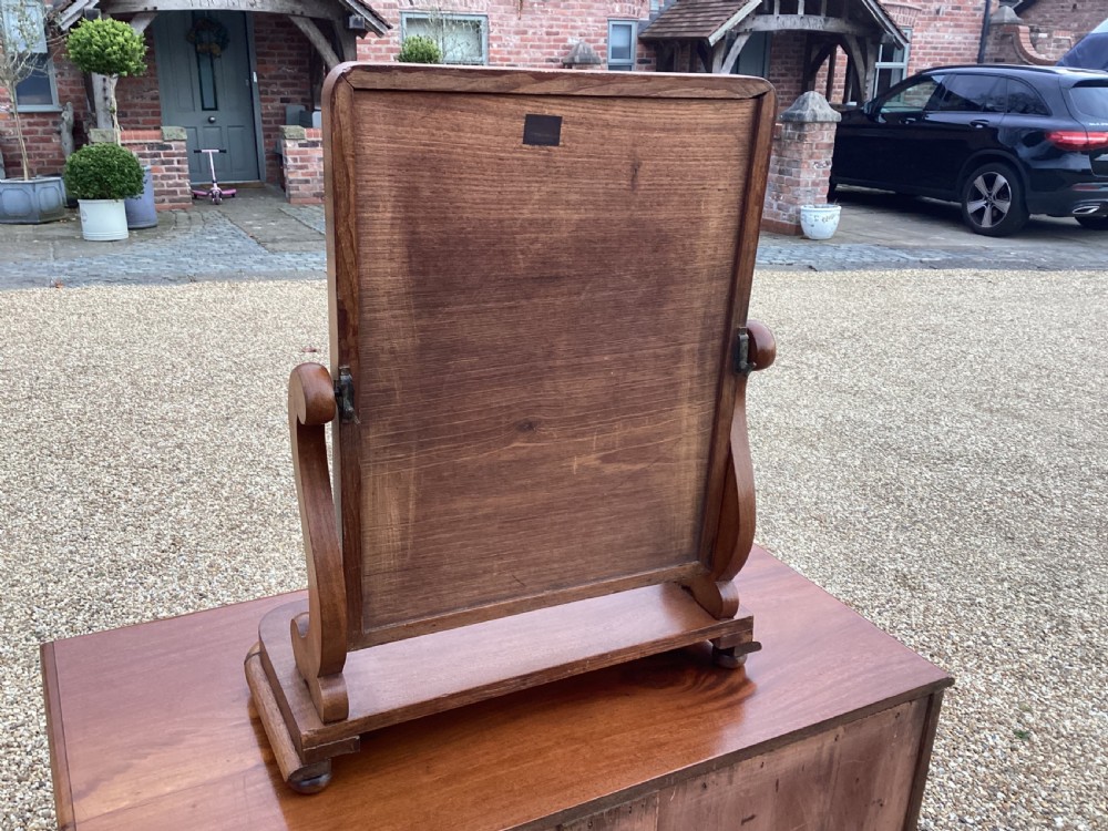 Victorian walnut dressing table mirror  View II