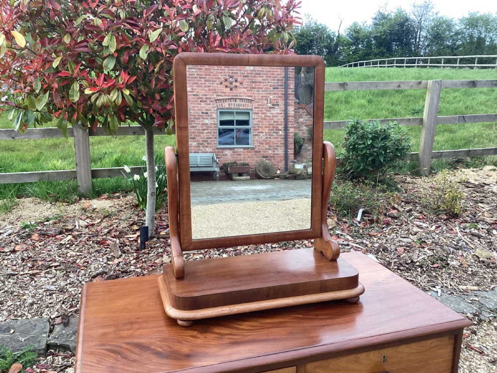 Victorian walnut dressing table mirror  View III