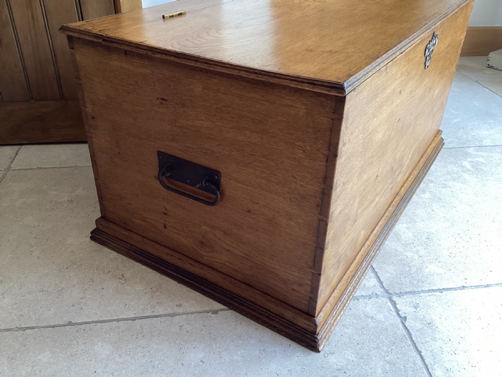 Antique Georgian oak storage box View II