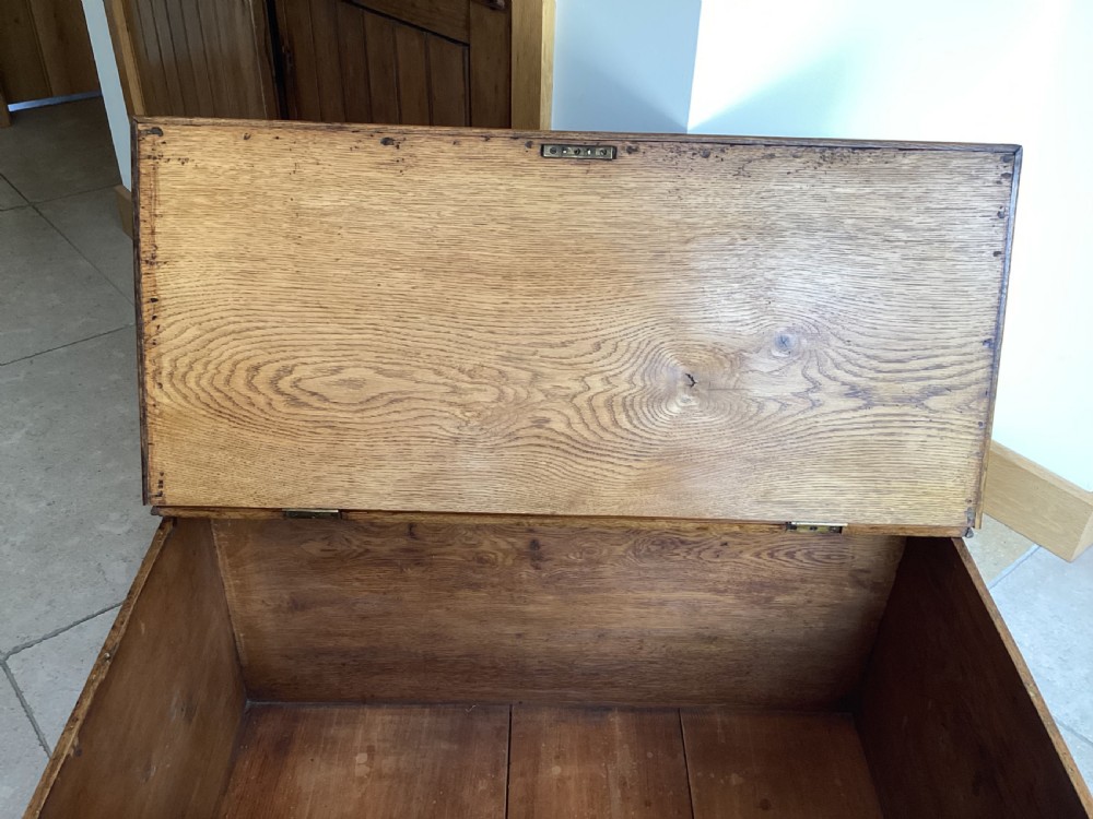 Antique Georgian oak storage box View VI