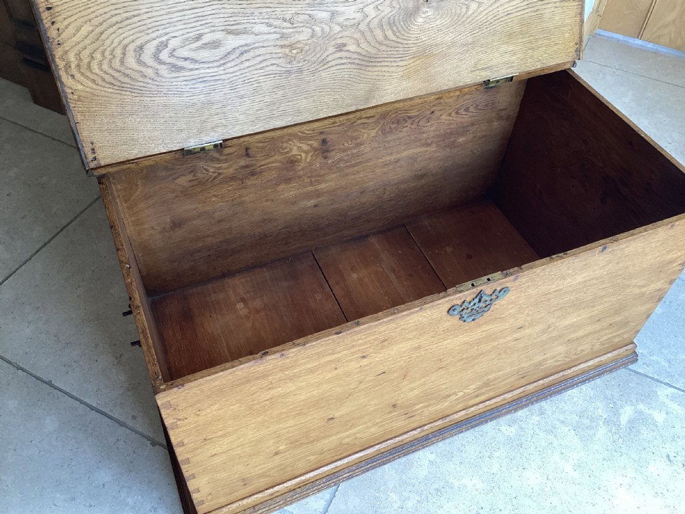 Antique Georgian oak storage box View VII