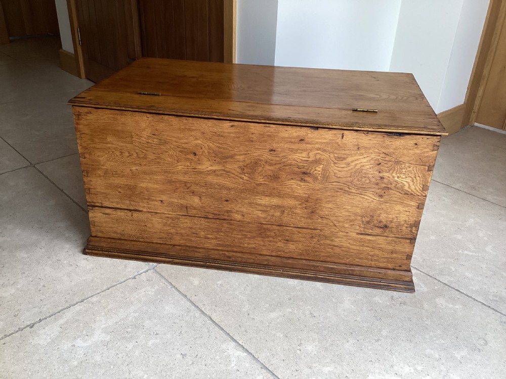 Antique Georgian oak storage box View IX