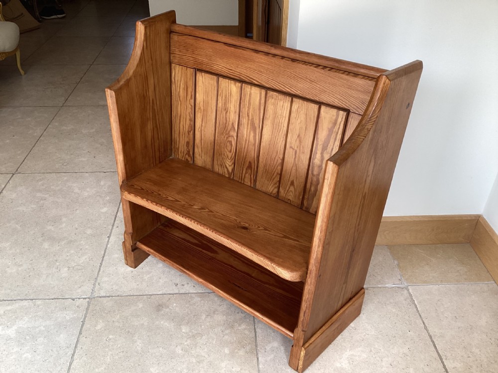 Victorian pitch pine bench pew View II