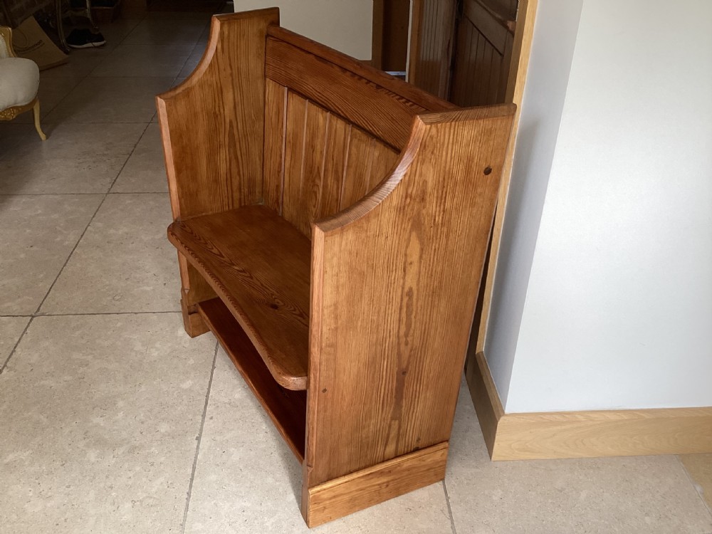 Victorian pitch pine bench pew View IV