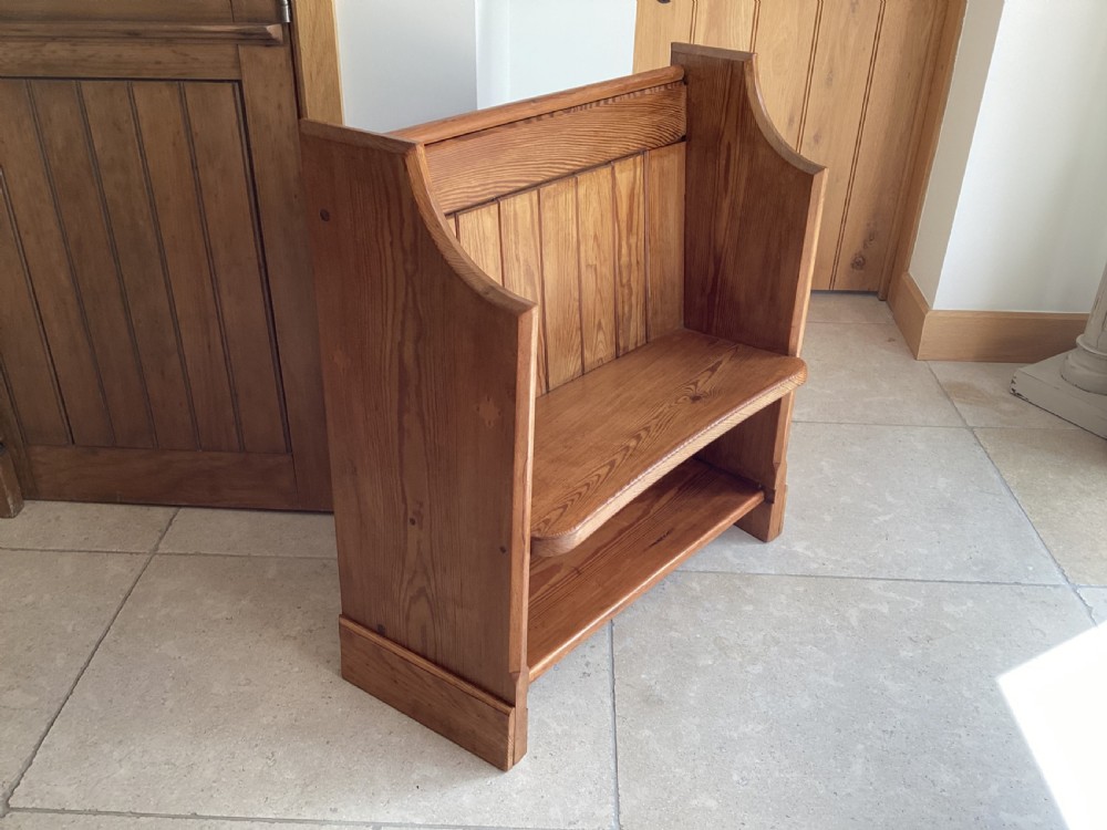 Victorian pitch pine bench pew View V